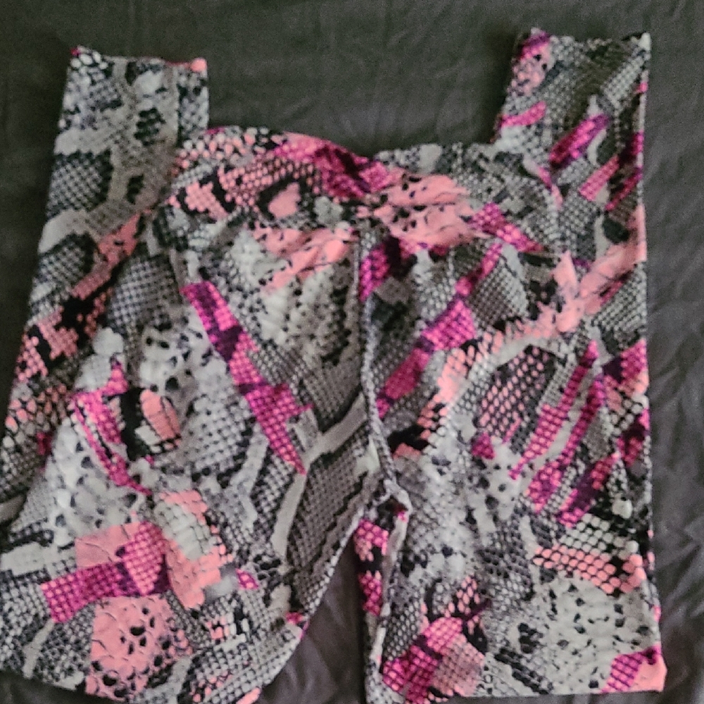 Vibrant Snake Print Leggings